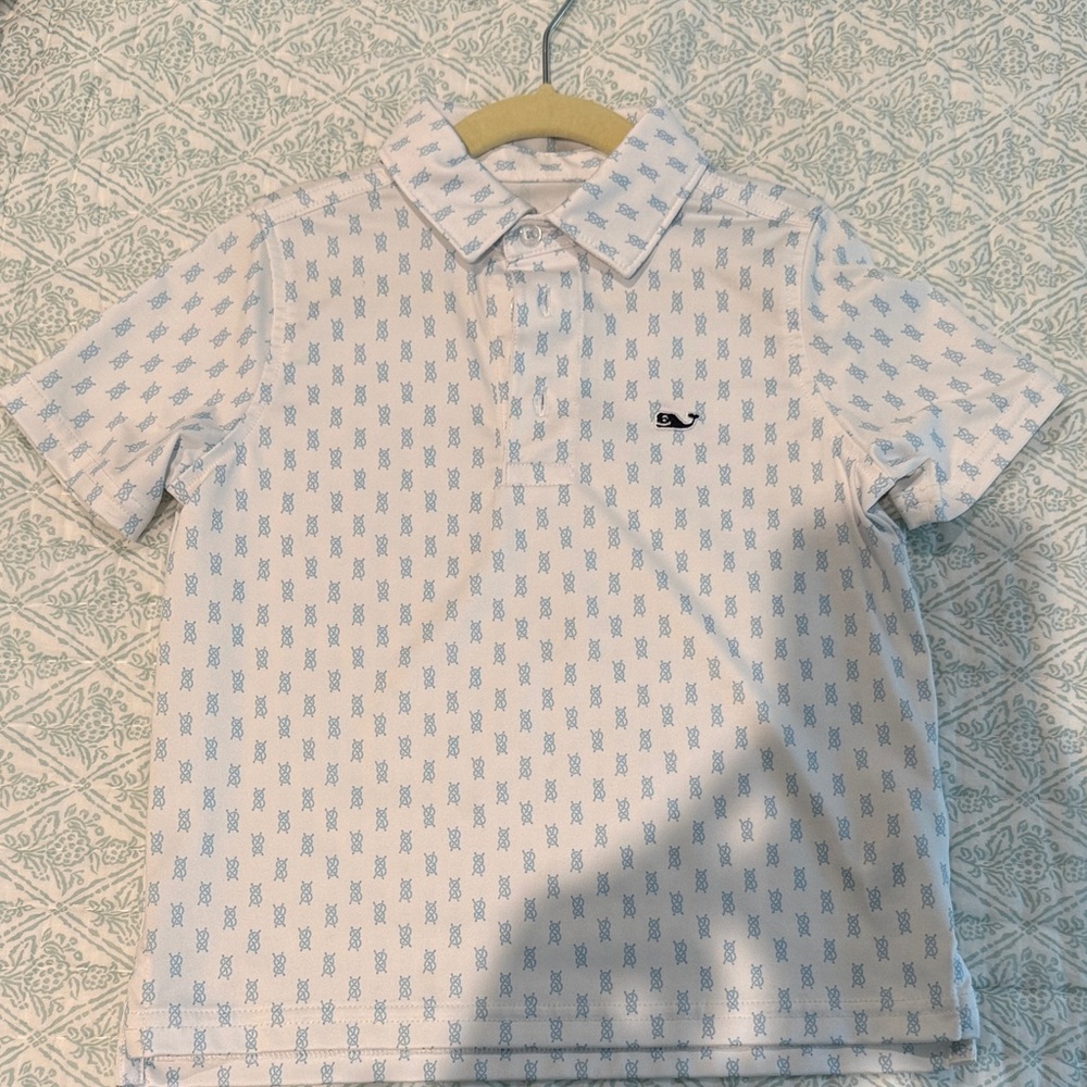 Vineyard Vines White and Blue Kids' Polo